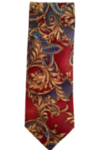 Bill Blass Men&#39;s Tie Short Style Silk Multicolor Paisley 56&quot; long x 3 7/8&quot; wide - £10.86 GBP