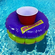 7-Eleven Slurpee Cup Holder Inflatable Floating Double Ring Koozie Pool Drink - £5.33 GBP