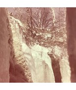 Beautiful Frozen Waterfall Landscape Glass Plate Photo Slide Magic Lantern - $13.99