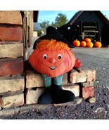 1982 Hallmark Pumpkin Witch Bean Bag Halloween Plush Toy Decoration Plus... - €10,31 EUR
