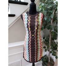 Missoni Sweater Dress Women Medium Multi Knit Zigzag Lined Sleeveless Ro... - $27.72