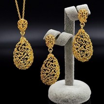 Age jewelry sets for women necklace earrings pendant water drop hollow out jewelry sets thumb200