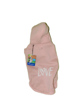 Pink Dog Hoodie Sweater Large New LOVE - $12.47