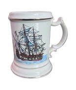 Vtg Mustache Cup Royal Fleet Sailing Sailing Ship Porcelain Gilded Rim a... - £11.57 GBP