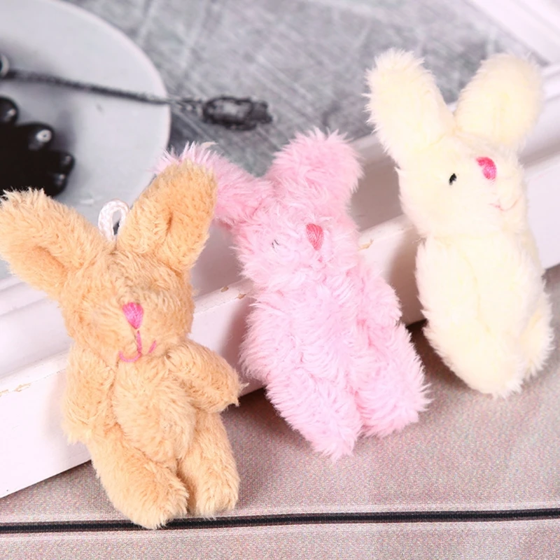 6cm Mini Bunny Soft Cotton Miniature Stuffed Rabbit Tiny Joint Bunny Doll Plush - £8.14 GBP+