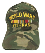 World War 2 WW II Veteran Camo Baseball Strapback hat cap 80% Wool 20% A... - £9.84 GBP