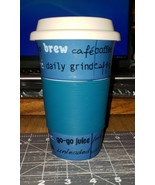 American Atelier At Home Blue Ceramic Coffee Cup Mug Travel With Lid - €9,78 EUR