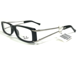 Ray-Ban Eyeglasses Frames RB5091 2000 Polished Black Silver Rectangle 51... - £58.87 GBP