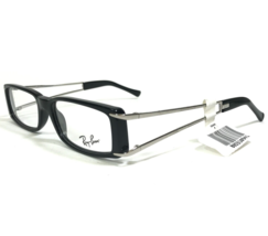 Ray-Ban Eyeglasses Frames RB5091 2000 Polished Black Silver Rectangle 51-16-135 - £58.65 GBP