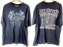 Harley Davidson T Shirt Size 2XL Mens Red River Wichita Falls Texas Vint... - £43.97 GBP