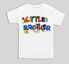 Little Brother Mickey shirt Mickey and friends shirts Little Brother boys shirt  - £12.63 GBP