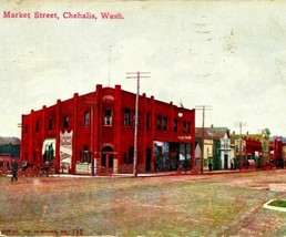 Market Street View Chehalis Washington WA 1919 DB Postcard - £3.53 GBP