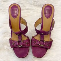 FRYE Gerry Slide Purple Platform Heels Size 7.5 - £17.00 GBP