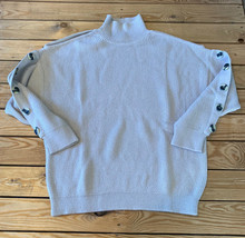 venus NWOT women’s button sleeve pullover sweater size M beige O6 - $12.38
