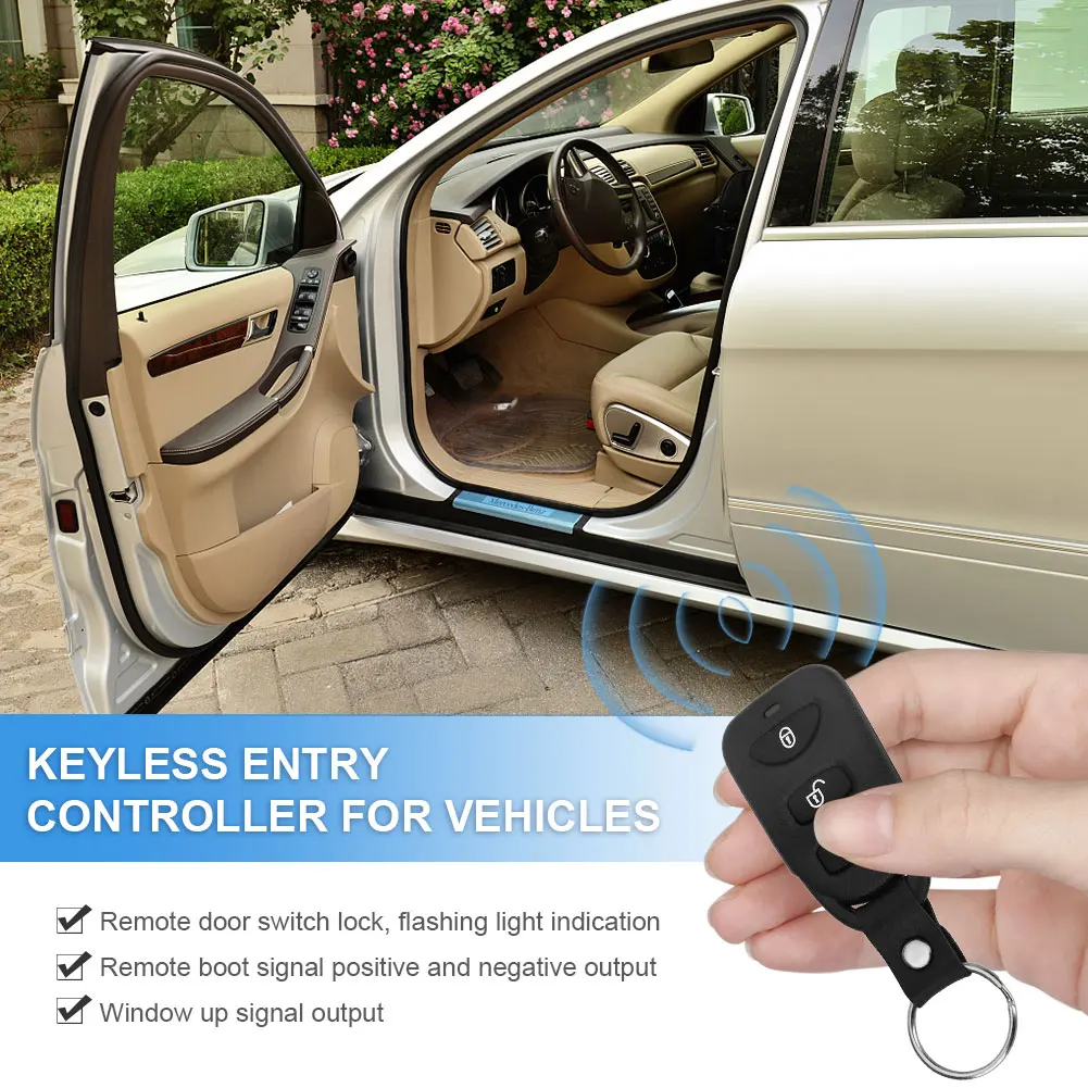 Universal 12V Car Remote Keyless Entry System with Central Locking Kit - £24.19 GBP