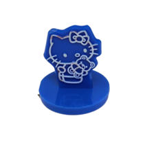 VINTAGE 1983 SANRIO HELLO KITTY TEDDY BEAR BLUE PLASTIC SMALL STAMP - $19.00