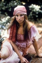 Barbra Streisand classic 1970&#39;s pose scarf on head and pink dress 8x12 i... - $12.99