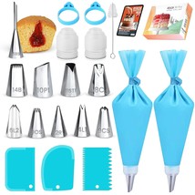 30Pcs Piping Bags And Tips Set For Beginners, Cake Decorating Supplies K... - $12.99