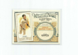 Buster Posey (San Francisco) 2012 Topps Allen &amp; Ginter What&#39;s In A Name Card #59 - £3.95 GBP