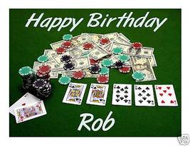 Poker Casino Edible Cake Image Cake Topper - £7.98 GBP+