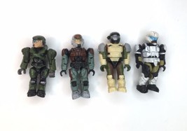 Lot of 4 Halo Mega Blocks Mini Figures Green Brown White - £7.51 GBP