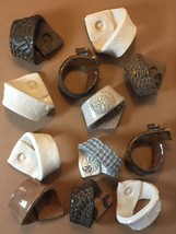 Artisan Pottery: Set of 12 Varied Napkin Rings (RB09) - £11.99 GBP