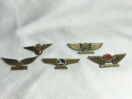 Vtg Airline Junior Kiddie Pilot Wings Pins First Time Flyer TWA United US Air - £23.59 GBP