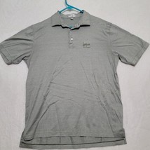 Peter Millar Mens Polo Golf Shirt Size L Large Gray Short Sleeve Crown Ease - £19.95 GBP