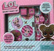 L.O.L Doll Girls Surprise Secret Diary Set With Locker &amp; Key, Pen, Stamp Pad etc - £7.40 GBP