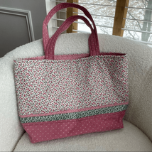 Calico Tote Bag Purse Quilted 10.5”x15”x5” - $25.92