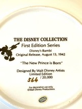 Disney Collection 1st Limited Edition Bambi The New Prince Is Born 9” Plate - $30.00