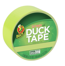 Duck Brand Printed Duct Tape, 1.88&quot; x 10 Yards, Fluorescent Green Citrus - £6.21 GBP