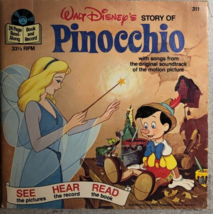 PINOCCHIO (1977) softcover book with 33-1/3 RPM record - £10.90 GBP