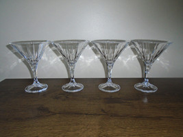 Godinger Shannon Crystal Ingrid Set of 4  Martini Cocktail Glasses 12oz Vintage - £46.70 GBP