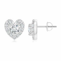 ANGARA Heart Shape Diamond Stud Earrings, in 14K Gold (Grade-GVS2, 0.68ctw) - £1,540.21 GBP