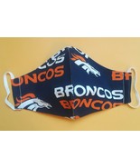 FACE MASK WASHABLE COTTON REUSABLE REVERSIBLE NFL DENVER BRONCOS SZ LARGE - $4.94