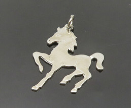 925 Sterling Silver - Vintage Petite Shiny Horse Silhouette Pendant - PT15964 - $23.32