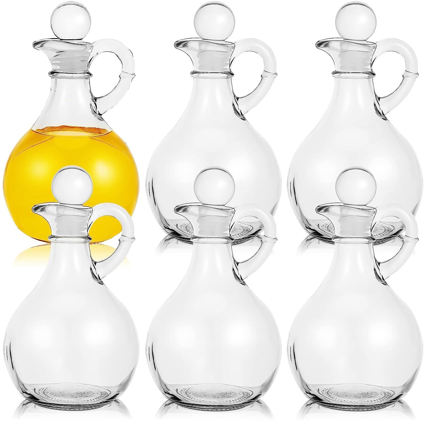 Primary image for 6 Set Glass Oil Bottle With Spout, Olive Oil Dispenser Cruet Bottle With Stopper