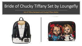 Child&#39;s Play - Bride of Chucky TIFFANY Jacket Double Strap Backpack Bag ... - $128.65