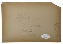 Leo G. Carroll Signed Autographed 4&quot; X 6&quot; Album Page Spellbound Jsa Certified - £185.87 GBP