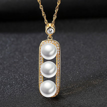 S925 Sterling Silver Necklace Women Fashion Pod Type Silver 8-9Mm Freshwater Pea - £24.37 GBP