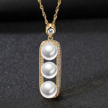 S925 Sterling Silver Necklace Women Fashion Pod Type Silver 8-9Mm Freshwater Pea - £24.78 GBP