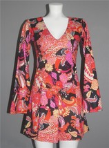Leg Avenue Firey Flower Bell Sleeves Low Waist Pleated Bottom Dress Wm&#39;s... - $26.99