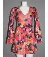 Leg Avenue Firey Flower Bell Sleeves Low Waist Pleated Bottom Dress Wm&#39;s... - $26.99