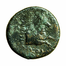 Ancient Greek Coin Kolophon Ionia Magistrate AE13mm Apollo / Horse 03945 - £26.11 GBP