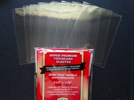 10 Loose Cardboard Gold Super Premium Thick Card Penny Sleeves - £1.55 GBP