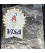 Atlanta Olympics Visa Lapel Pin 1996  Factory Sealed - $365.15 MXN