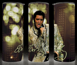 Elvis Presley King of Rock Golden Singer Cup Mug Tumbler 20oz - $19.75