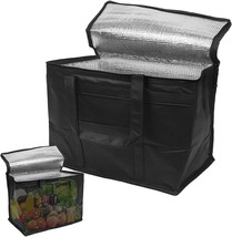 2 Foldable Insulated Shopping Bags 20x13x10 Washable Reusable Thermal Tote Bags - £20.81 GBP