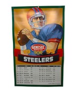 Vintage Pittsburgh Steelers Schedule Wall Poster 1995 Genesee Beer Ale 2... - £23.47 GBP